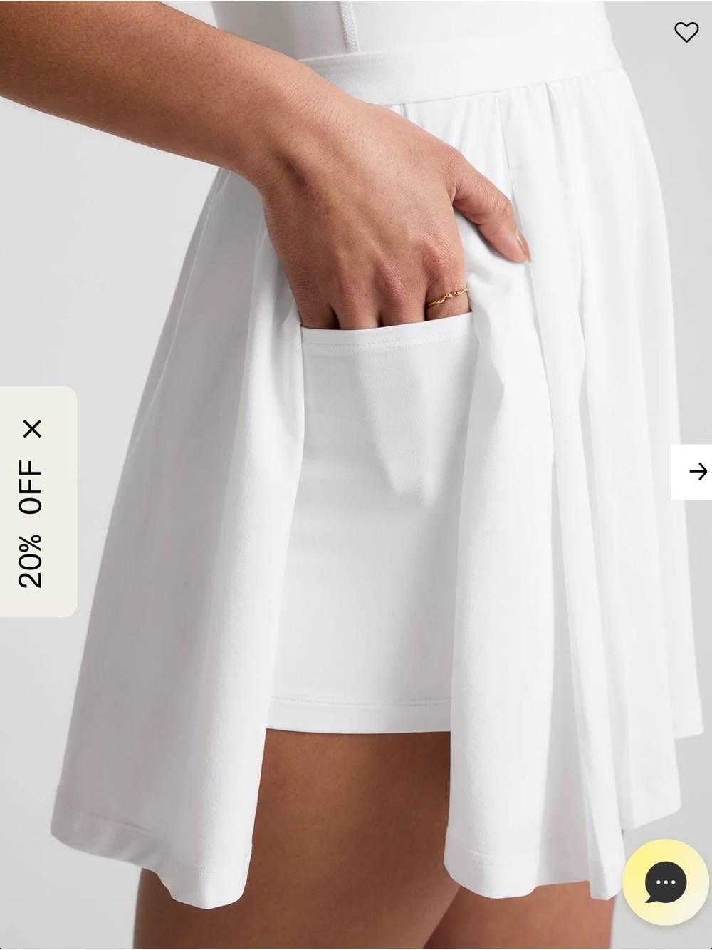 NWT Beyond Yoga Score Pleated Mini Athletic Dress - True White - Picture 3 of 5